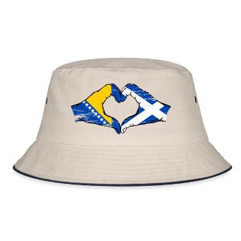 Bosnie Ecosse drapeau mains forme de coeur utilisé - Bob - blanc cassé/bleu marine - Devant