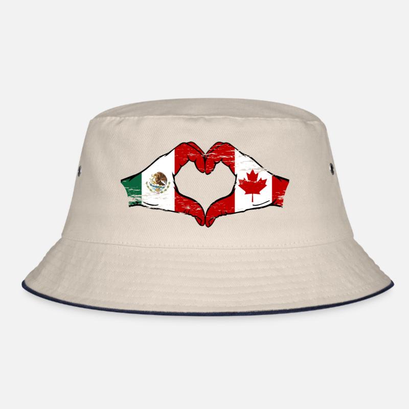 Mexique Canada drapeau mains forme coeur utilisé Bob