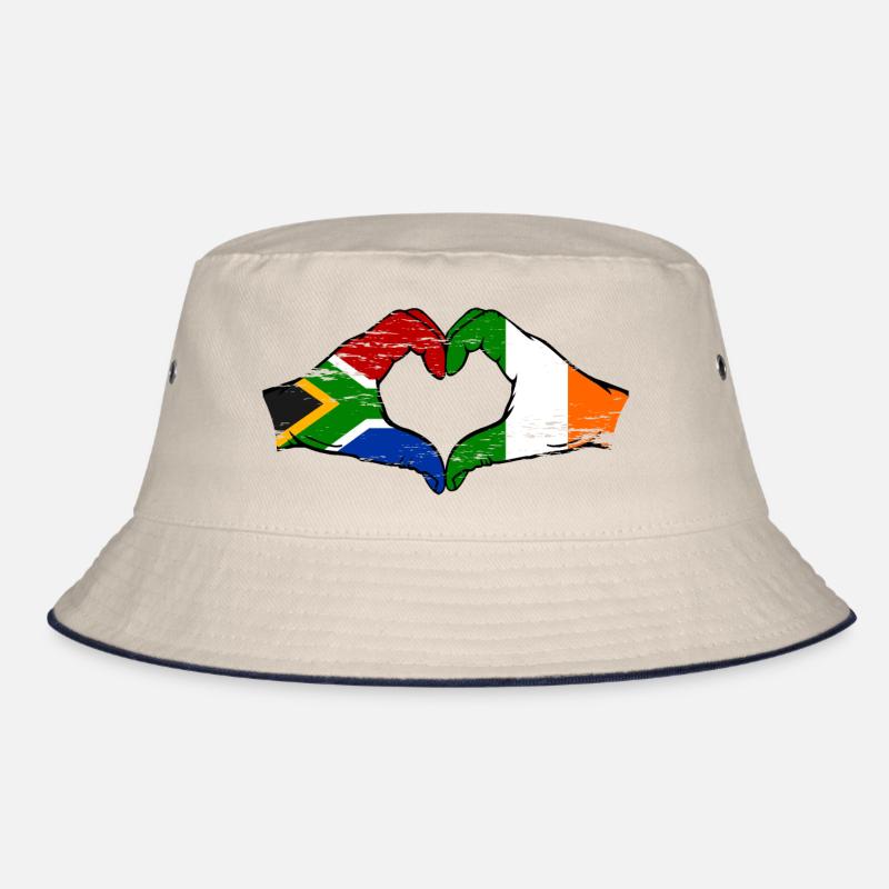 Afrique du Sud Drapeau Irlande mains forme de cœur utilisé Bob