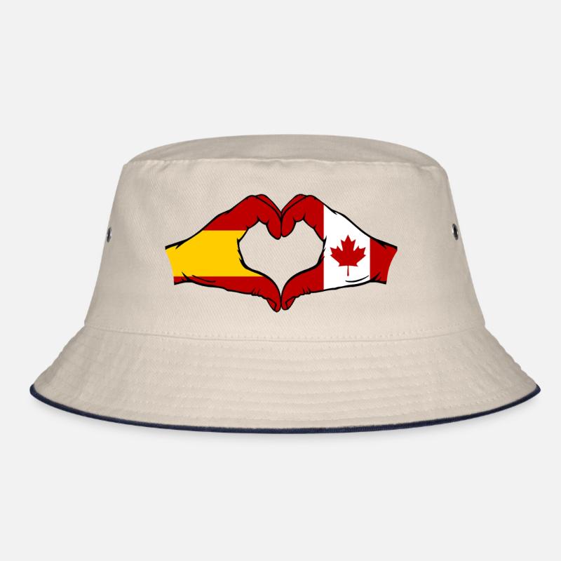 Espagne Canada Drapeau Mains Coeur Bob