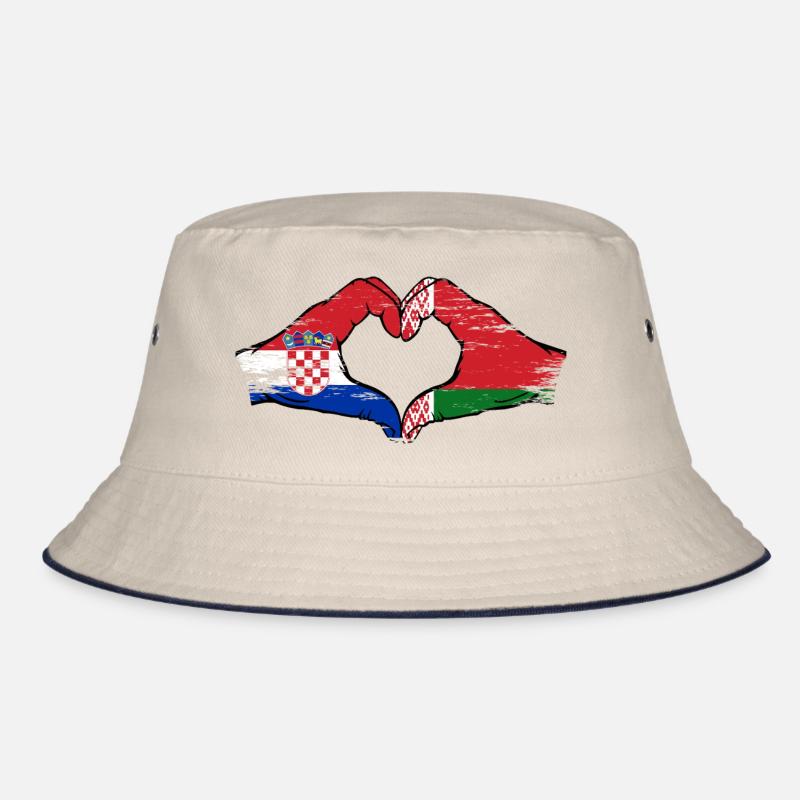 Croatie Biélorussie drapeau mains forme de coeur utilisé Bob