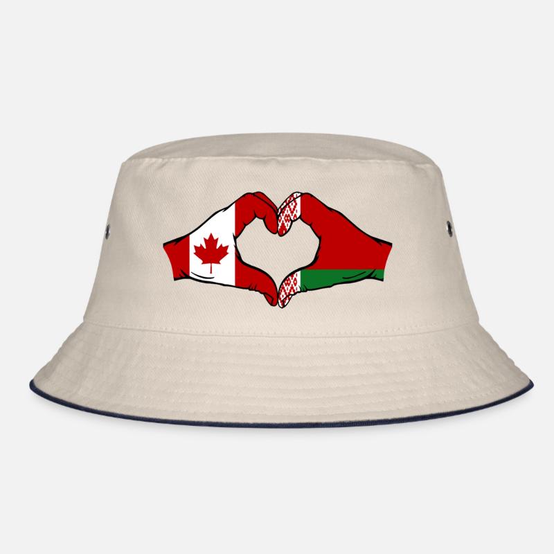 Canada Biélorussie drapeau mains forme coeur Bob
