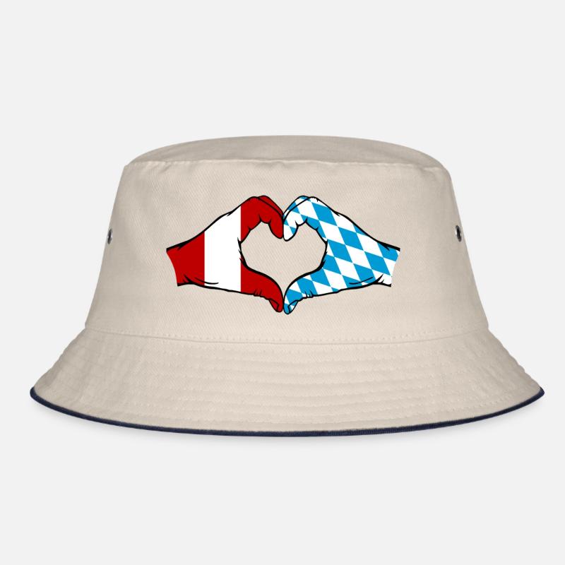 Pérou Bavière drapeau mains forme coeur Bob