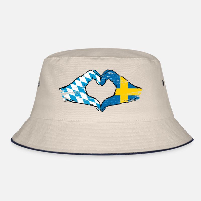 Bavière, Suède, Drapeau, Mains, Forme de coeur Utilisé Bob