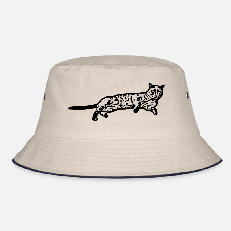 Katze Katze Schwarzes Kätzchen Bucket Hat