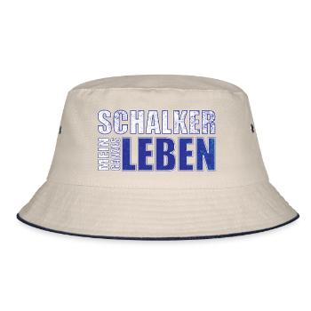 Schalker mein ganzes Leben - Bucket Hat - Natur/Navy - Vorne