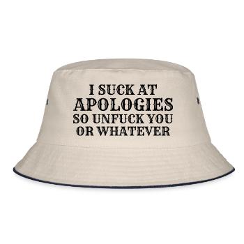 I Suck At Apologies so unfuck you or whatever - Bob - blanc cassé/bleu marine - Devant