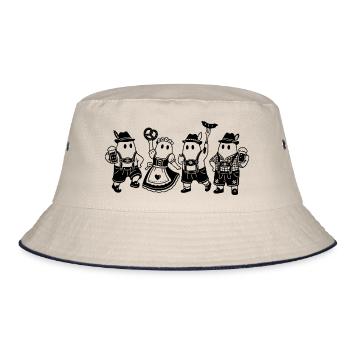 Bayerische Geister - Bucket Hat - Natur/Navy - Vorne