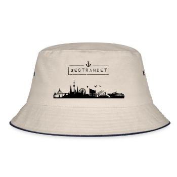Skyline Hanseatic City of Hamburg | Stranded | HH - Bucket Hat - ecru/navy - Front