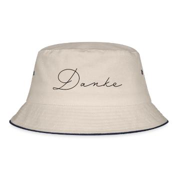 Danke - Bucket Hat - Natur/Navy - Vorne