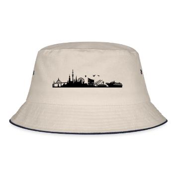 Skyline Hanseatic City of Hamburg | HH | City - Bucket Hat - ecru/navy - Front