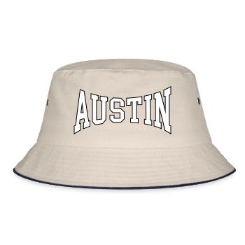 Austin - Bucket Hat - ecru/navy - Front
