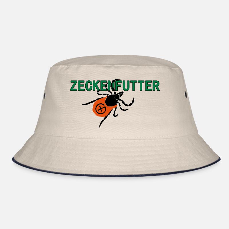 Zeckenfutter - Bucket Hat - Natur/Navy