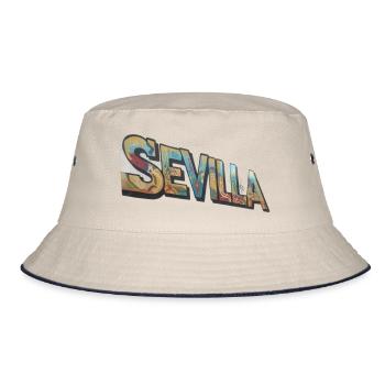 Sevilla Graffiti Farbenspiel - Bucket Hat - Natur/Navy - Vorne