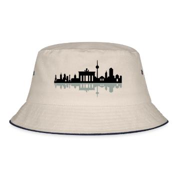 Skyline Berlin Schatten - Bucket Hat - Natur/Navy - Vorne