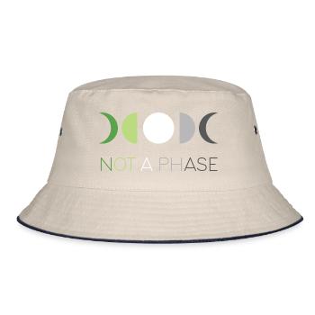 LGBTQ Pride Month - Not a Phase - Aromantic - Bucket Hat - ecru/navy - Front