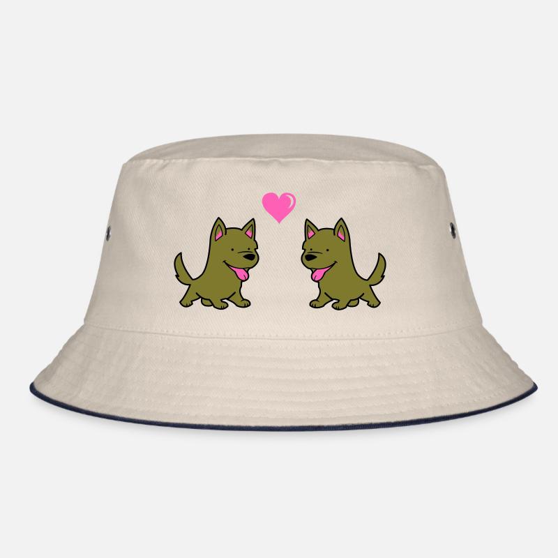 hund comic liebe Bucket Hat