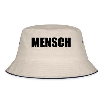 Mensch - Bucket Hat - Natur/Navy - Vorne