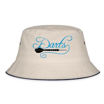 fléchettes club texte fréquence cœur battre pouls logo te - Bob - blanc cassé/bleu marine - Devant