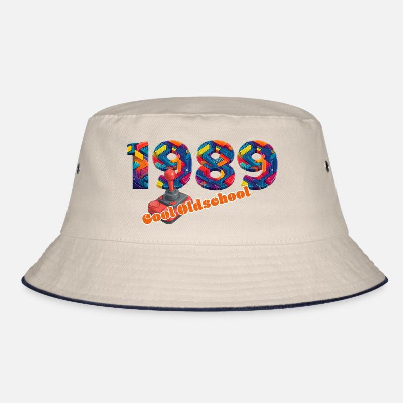 1989 – Retro Digital Gaming Style Bucket Hat