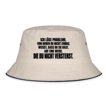 Techniker – Ich löse Probleme - Bucket Hat - Natur/Navy - Vorne