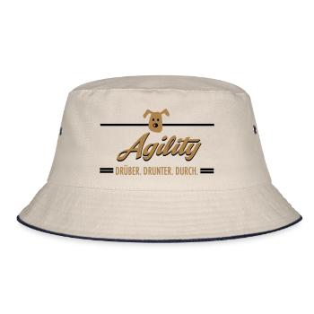 Agility - Bucket Hat - ecru/navy - Front