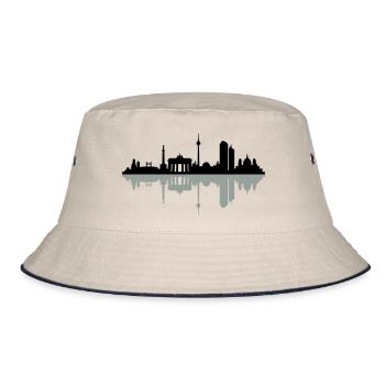 Skyline Berlin Schatten - Bucket Hat - Natur/Navy - Vorne