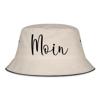 Moin sagen - Bucket Hat - Natur/Navy - Vorne
