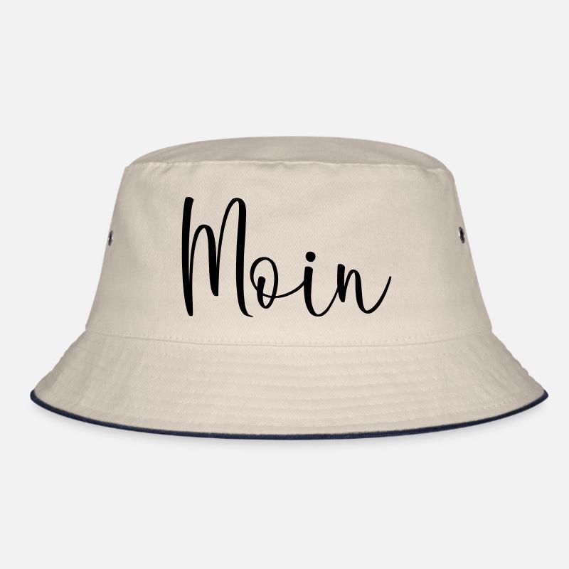 Moin sagen - Bucket Hat - Natur/Navy