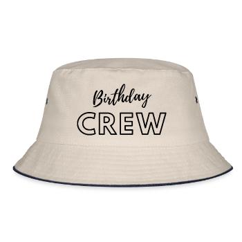 Birthday Crew - Bucket Hat - ecru/navy - Front