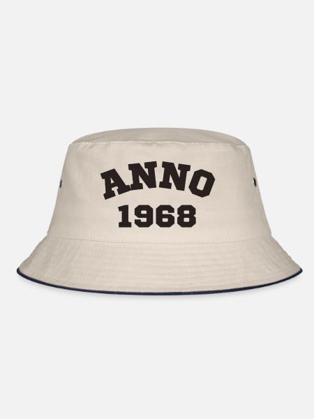 Anno 1968 Geburtstag Geburtsjahr - Bucket Hat - Natur/Navy