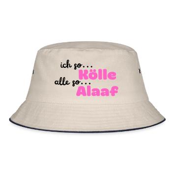 Kölle Alaaf - Bucket Hat - Natur/Navy - Vorne