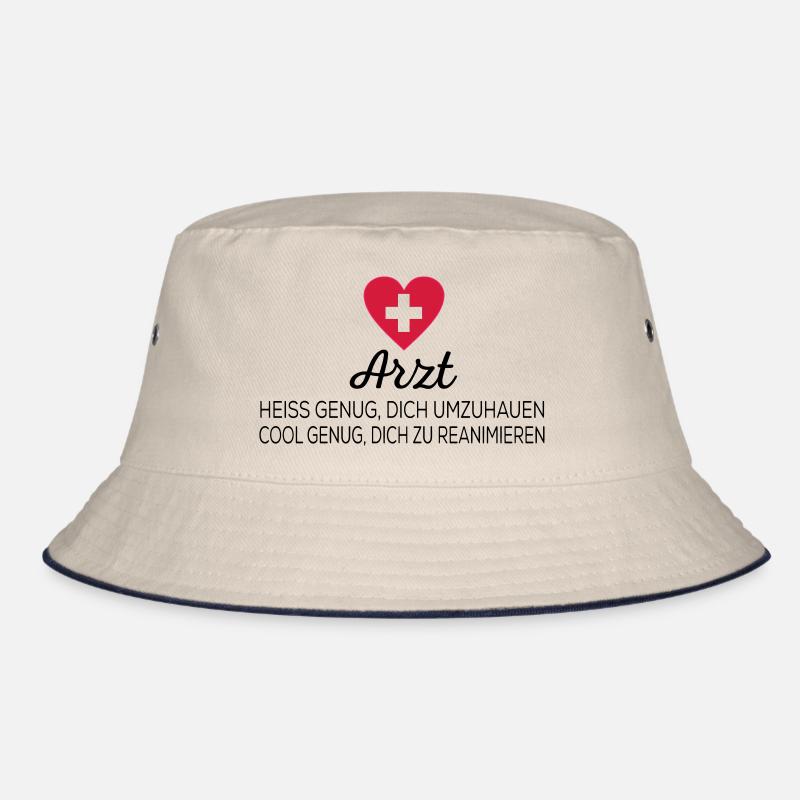 Arzt - Bucket Hat - Natur/Navy
