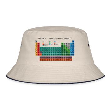 Periodensystem - Bucket Hat - Natur/Navy - Vorne
