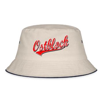 osten ostblock ossi ddr mauer retro vintage shirt - Bucket Hat - Natur/Navy - Vorne