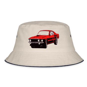 Auto - Bucket Hat - Natur/Navy - Vorne