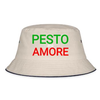 Pesto Amore - Bucket Hat - ecru/navy - Front