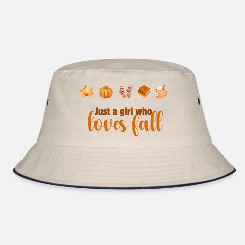 Herbstliebendes Mädchen Design, Fall Vibes Bucket Hat