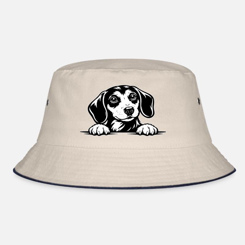 Dackel mit Pfote Portrait Bucket Hat