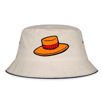 Hut - Bucket Hat - Natur/Navy - Vorne