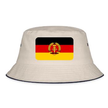 GDR FLAG round corner 400 dpi - Bucket Hat - ecru/navy - Front