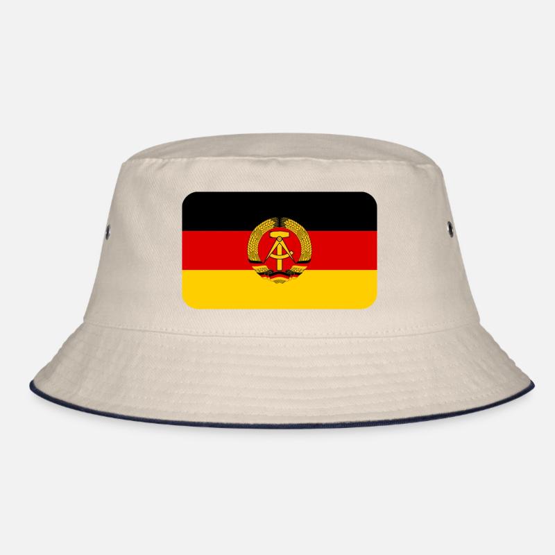 GDR FLAG round corner 400 dpi Bucket Hat