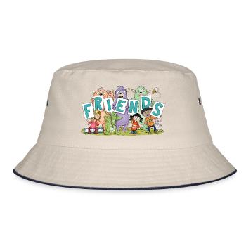 friends - Bucket Hat - ecru/navy - Front