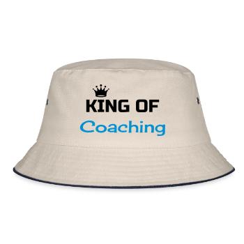 Coach / Coaching / Trainer / Sport - Bucket Hat - Natur/Navy - Vorne