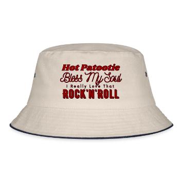 Hot Patootie Bless My Soul - Bucket Hat - Natur/Navy - Vorne