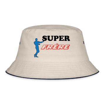 SUPER Frère - Bob - blanc cassé/bleu marine - Devant