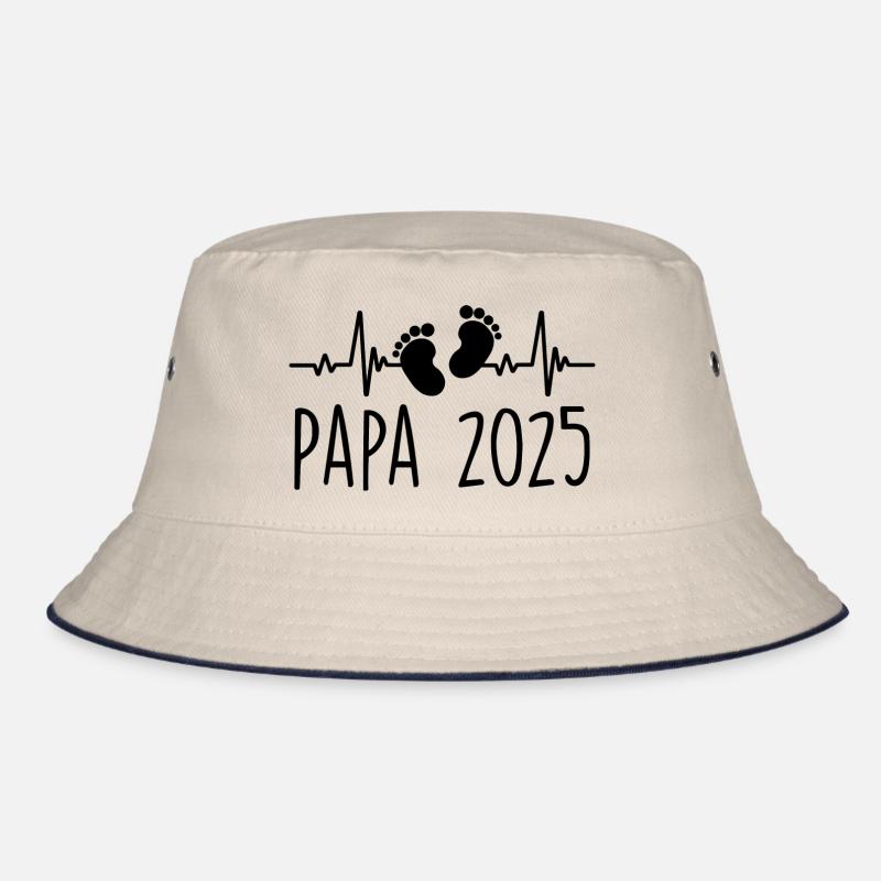 Papa 2025 Frequenz Herschlag Vatertagsgeschenk Bucket Hat