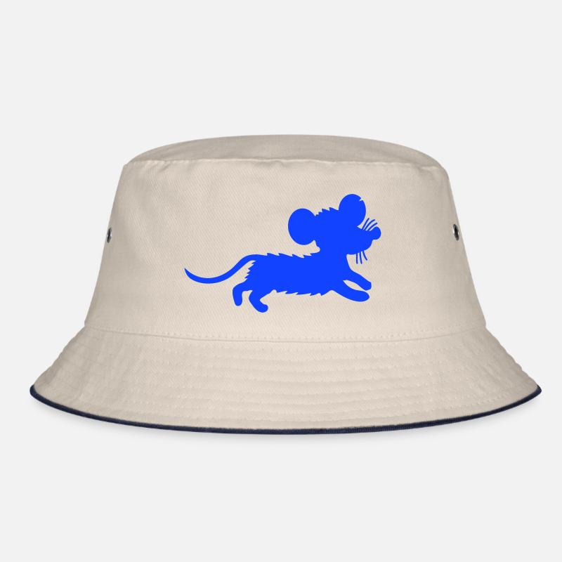 Mouse Mouse Running Small Rat Rodent Silhouette Bucket Hat