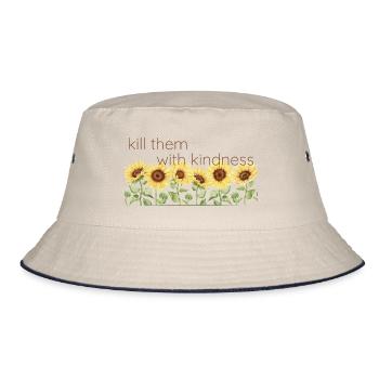 kill them with kindness - Bucket Hat - Natur/Navy - Vorne