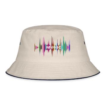 Musik - Bucket Hat - Natur/Navy - Vorne
